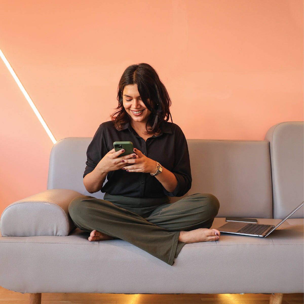 AM:PM Air Flare Trousers - Cotton