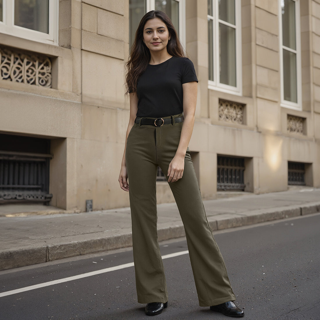 AM:PM Air Flare Trousers - Cotton